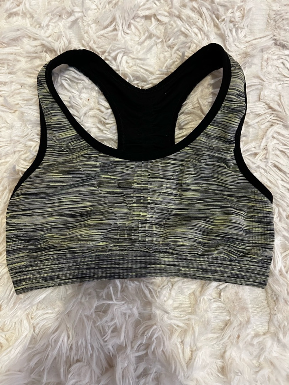 Everyday Seamless Heathered Gray & Black Sports Bra
